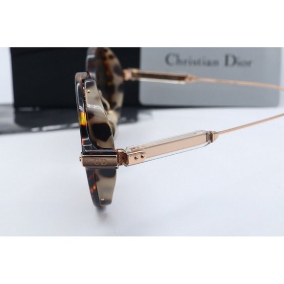 New Christian Dior Umbrage 0X3 HM3 Round Havana Gold Sunglasses Pink Lens - Picture 7 of 12
